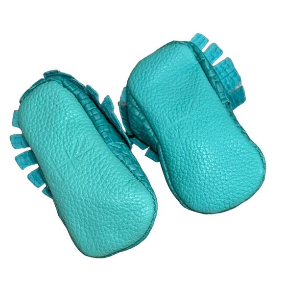 Freshly Picked Moccasins Woven Teal 3 Infant - Picture 5 of 5